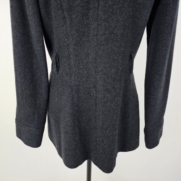 Cole Haan Womens Jacket Knit Full Zip Pockets Wool Cashmere Sz 8. No Belt - Picture 8 of 16
